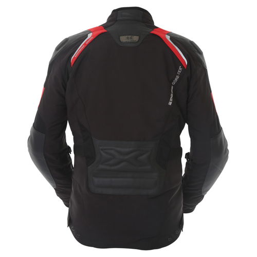 IXS Calgary Mens Goretex Black Red Waterproof Textile Motorcycle Jacket Back                                                                                                                                                                                   