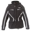 IXS Tundra Mens Goretex Black White Waterproof Textile Motorcycle Jacket Front                                                                                                                                                                                 