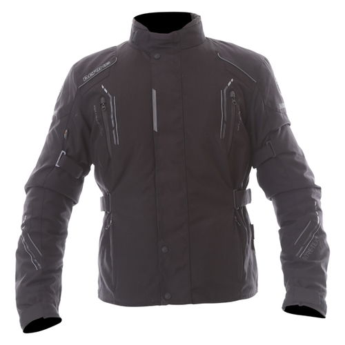 Bering Stomp Goretex Black Waterproof Motorcycle Jacket Front                                                                                                                                                                                                  
