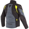 Dainese Dolomiti Gore-Tex Black Grey Yellow Waterproof Textile Motorcycle Jacket Back                                                                                                                                                                          