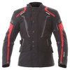 IXS Saragossa Mens Black Red GoreTex Waterproof Textile Motorcycle Jacket Front                                                                                                                                                                                