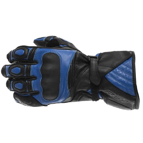 RST GT CE Mens Black Blue Motorcycle Gloves Back                                                                                                                                                                                                               