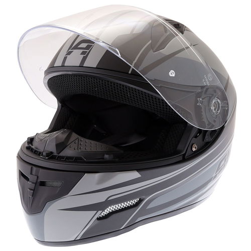 Akito Street Helmet Matt Black Gun Size: XS