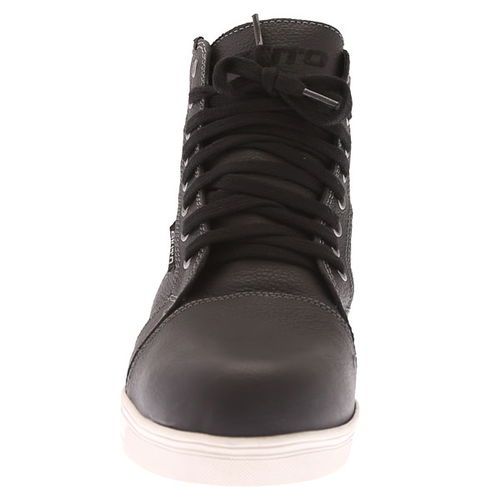 Akito Citizen Black Short Waterproof Motorcycle Boots Front                                                                                                                                                                                                    