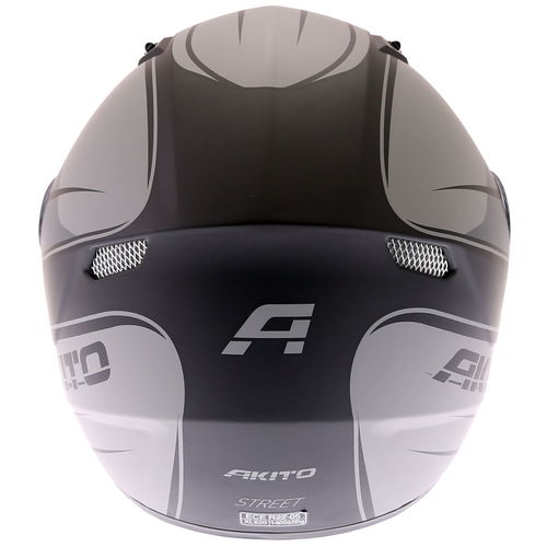 Akito Street Helmet Matt Black Gun Size: XS