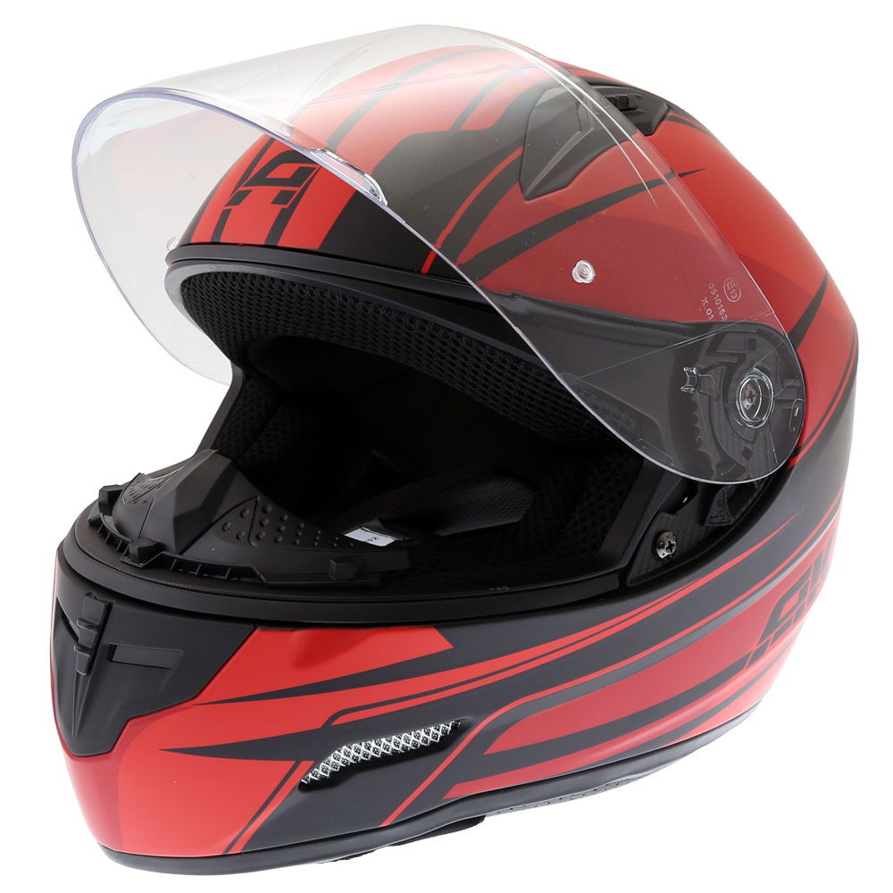 Akito Street Helmet Matt Black Red Size: XS