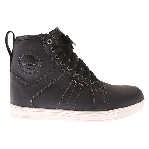 Akito Citizen Black Short Waterproof Motorcycle Boots Outside leg                                                                                                                                                                                              