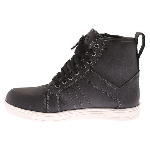 Akito Citizen Black Short Waterproof Motorcycle Boots Inside leg                                                                                                                                                                                               