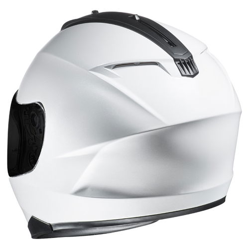 HJC C70 White Full Face Motorcycle Helmet Back Left                                                                                                                                                                                                            