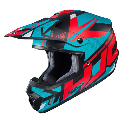 HJC CS-MX II Madax Red White Blue Motocross Helmet Lfet Side                                                                                                                                                                                                   