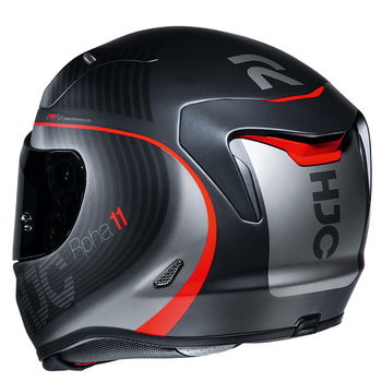 HJC RPHA 11 Bine Red Full Face Motorcycle Helmet Back Left                                                                                                                                                                                                     