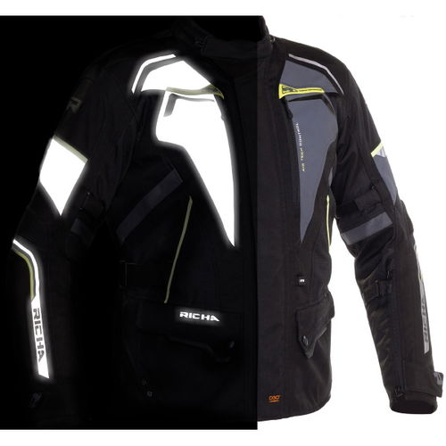 Richa Infinity 2 Flare Textile Motorcycle Jacket 3M Reflective Detailing                                                                                                                                                                                       