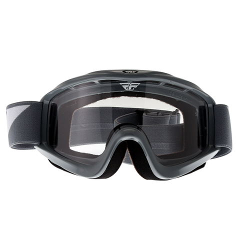 Fly Racing Focus Grey Goggles Front                                                                                                                                                                                                                            