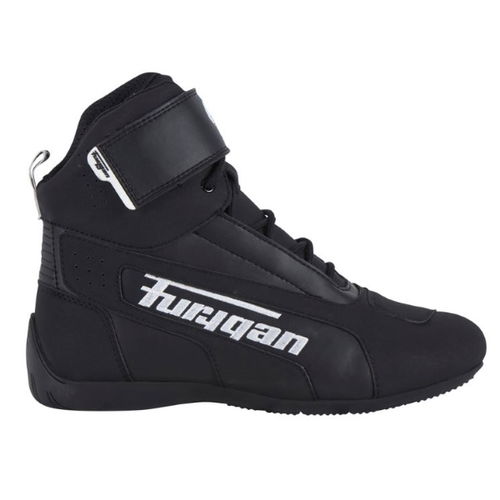Furygan Zephyr D30 Black White Waterproof Motorcycle Ankle Boots Outside Leg                                                                                                                                                                                   