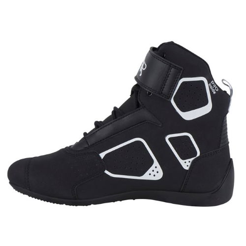 Furygan Zephyr D30 Black White Waterproof Motorcycle Ankle Boots Inside Leg                                                                                                                                                                                    