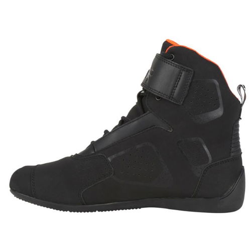 Furygan Zephyr D30 Waterproof Black Orange Motorcycle Ankle Boots Inside Leg                                                                                                                                                                                   
