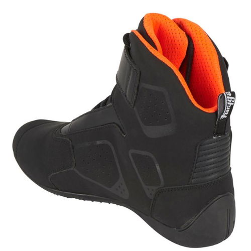 Furygan Zephyr D30 Waterproof Black Orange Motorcycle Ankle Boots Heel                                                                                                                                                                                         