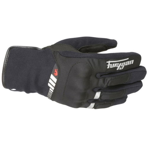 Furygan Jet All Season Black White Motorcycle Gloves Back                                                                                                                                                                                                      