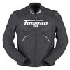 Furygan Raptor Evo Black White Leather Motorcycle Jacket Front                                                                                                                                                                                                 