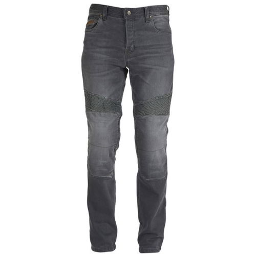 Furygan Steed Grey Denim Motorcycle Pants Front                                                                                                                                                                                                                