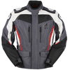 Furygan Apalaches Black Grey Red Textile Motorcycle Jacket Front                                                                                                                                                                                               
