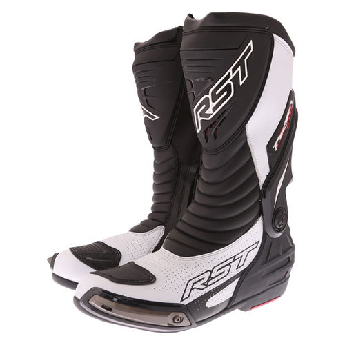 RST Tractech Evo III 2101 Black White Motorcycle Boots Pair                                                                                                                                                                                                    
