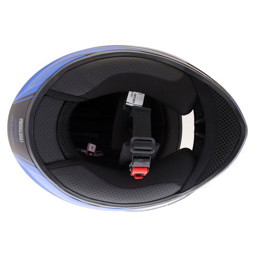 Akito Street Helmet Matt Black Blue Size: XS