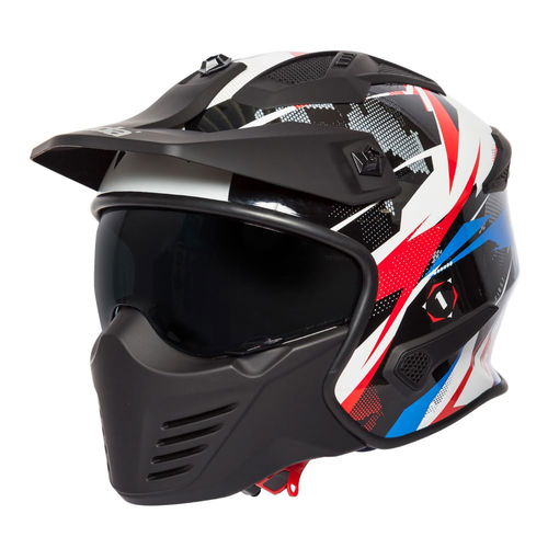 Spada Storm Helmet White Red Blue