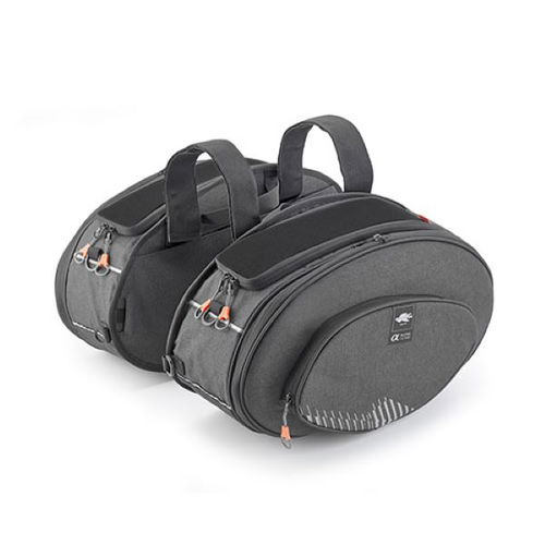 Kappa 17-30L Expandable Side Bags Dark Grey Dark Grey