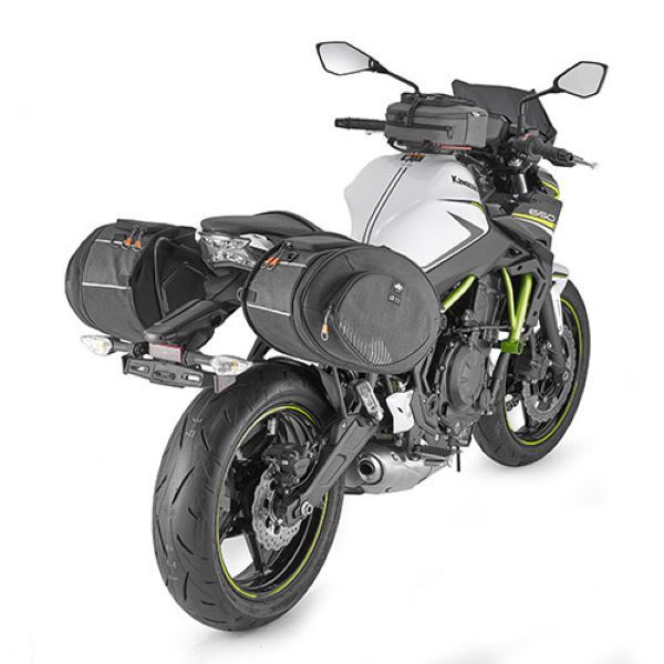 Kappa 17-30L Expandable Side Bags Dark Grey Dark Grey