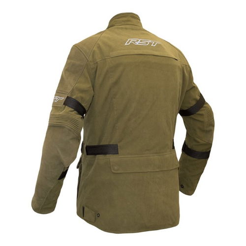 RST Raid CE Mens Military Green Textile Motorcycle Jacket Back                                                                                                                                                                                                 