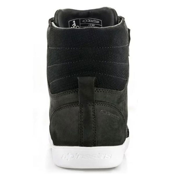 Alpinestars J-6 Waterproof Black White Motorcycle Shoes Heel                                                                                                                                                                                                   