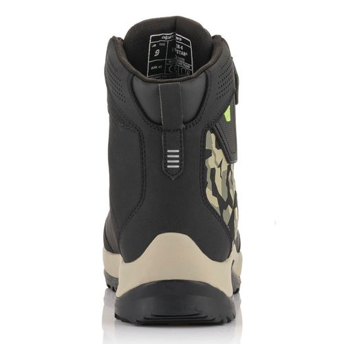 Alpinestars CR-6 Drystar Riding Shoes Black Military Green Camo Sand Size: UK 4