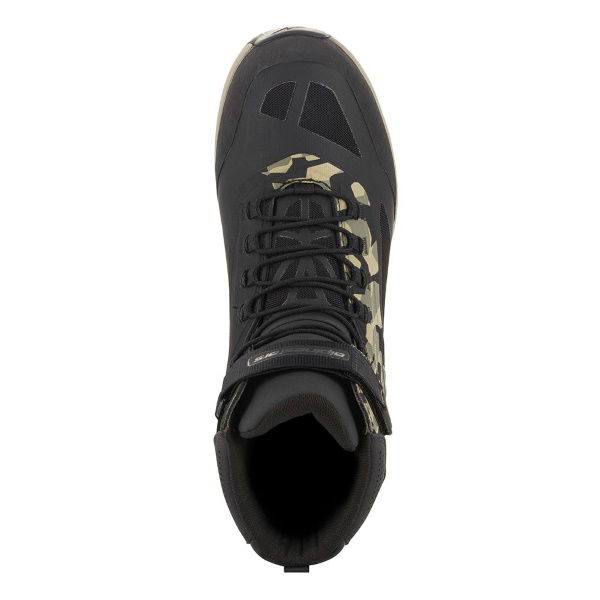 Alpinestars CR-6 Drystar Riding Shoes Black Military Green Camo Sand Size: UK 4