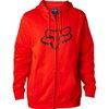 Fox Legacy Dark Red Foxhead Zip Fleece Front                                                                                                                                                                                                                   
