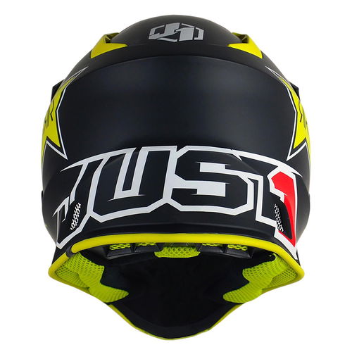 Just1 J38 Rockstar Helmet Matt Black Yellow Size: XS