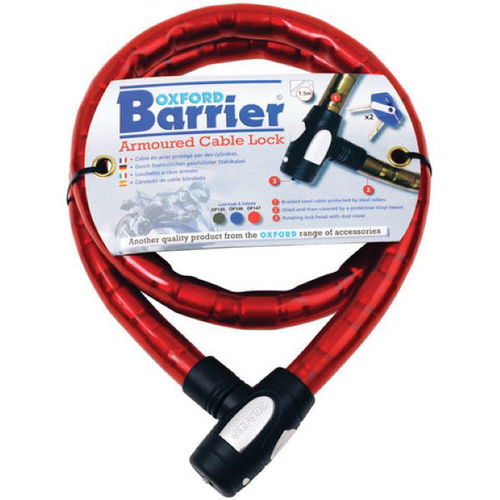 Oxford Products Barrier Lock - Red