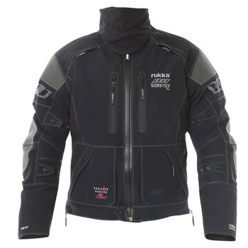 Rukka Arma-S Mens Black GoreTex Waterproof Textile Motorcycle Jacket Front                                                                                                                                                                                     