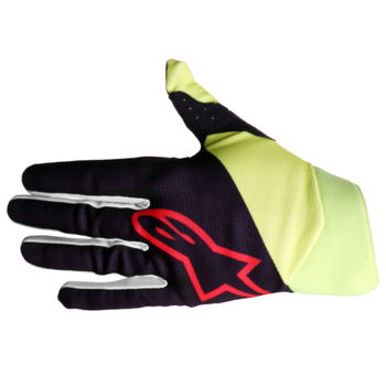 Alpinestars Dune Gloves Black Yellow Flo Bright Red Size: Mens - M