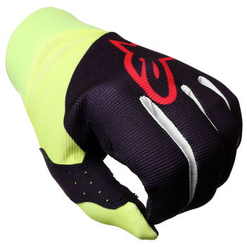 Alpinestars Dune Gloves Black Yellow Flo Bright Red Size: Mens - M