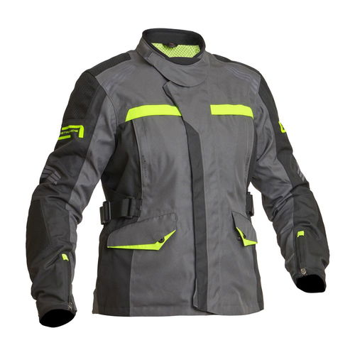 Lindstrands Gransberg Womens Textile Jacke Grey Yellow Grey Yellow