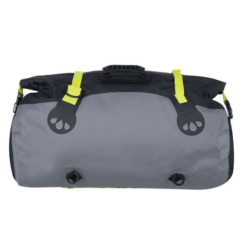 Oxford Products Aqua T-50 Black Grey Fluo Waterproof Motorcycle Roll Bag Back                                                                                                                                                                                  