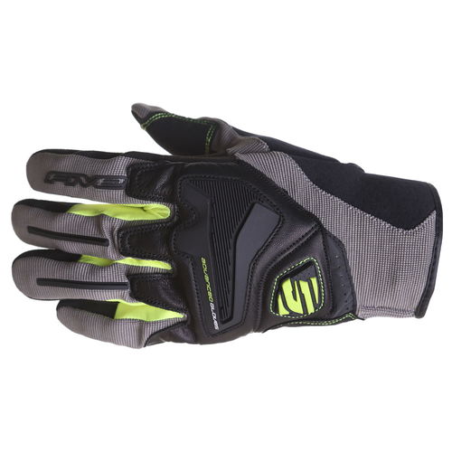 Five RS4 Gloves Grey Yellow Size: Mens - S