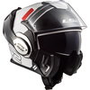 LS2 FF399 Valiant Prox White Black Red 8 Red Flip Front Motorcycle Helmet Front Right                                                                                                                                                                          