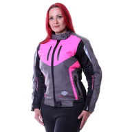 Gem Ladies Jacket Dark Grey Pink Black