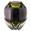 Nolan Nolan N87 Originality N-Com Grey Black Yellow Full Face Motorcycle Helmet Front                                                                                                                                                                          