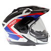 Nolan N70-2X White Red Blue Adventure Motorcycle Helmet Right Side                                                                                                                                                                                             
