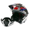 Nolan N70-2X White Red Blue Adventure Motorcycle Helmet Removeable Chin Bar                                                                                                                                                                                    