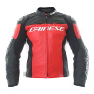 Racing 3 Leather Jacket Red Black White
