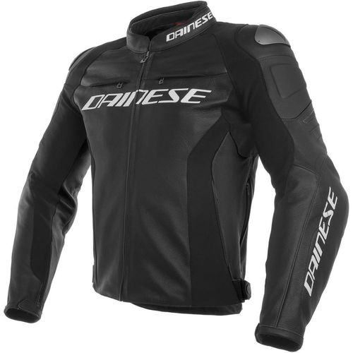 Dainese Racing 3 Leather Jacket Black Black